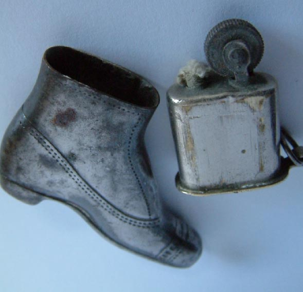 rare antique metal Nugget Boot Polish lighter